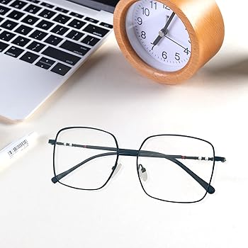 Amazon.com: QxAiVMin Oversized Square Metal Reading Glasses